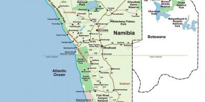 Karte Namībijā